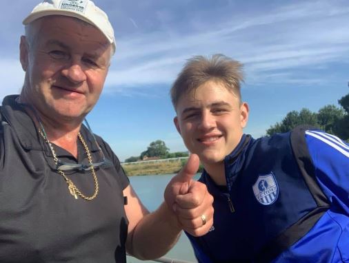 Lionel Laporte with his son Leo